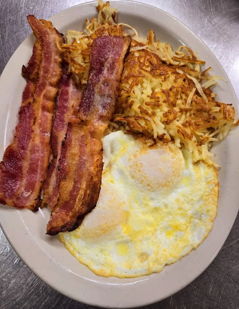 2 Eggs Bacon and Homemade Buiscuits